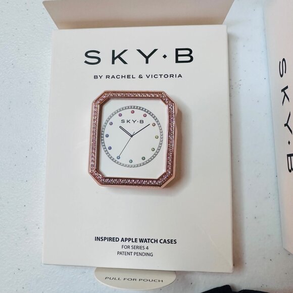 Sky-B Rose Gold Apple Watch Case and Blue Silicone Band Compatible with Series 4 - Picture 7 of 10